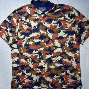 Googan Squad Camo Polo Shirt Men's 4XL Performance Short Sleeve Fish Bait Hiking